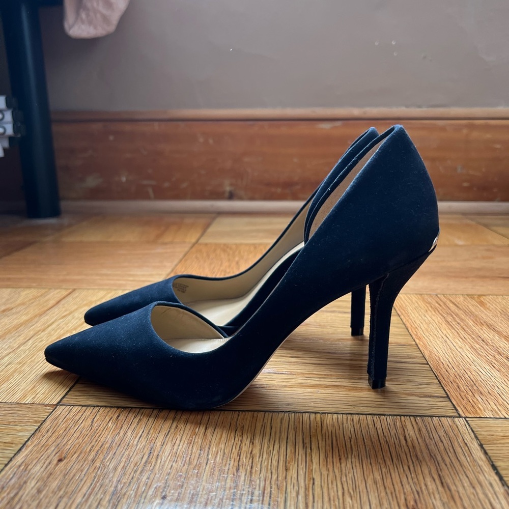 Dark Blue Suede Michael Kors 3.5 inch Heels